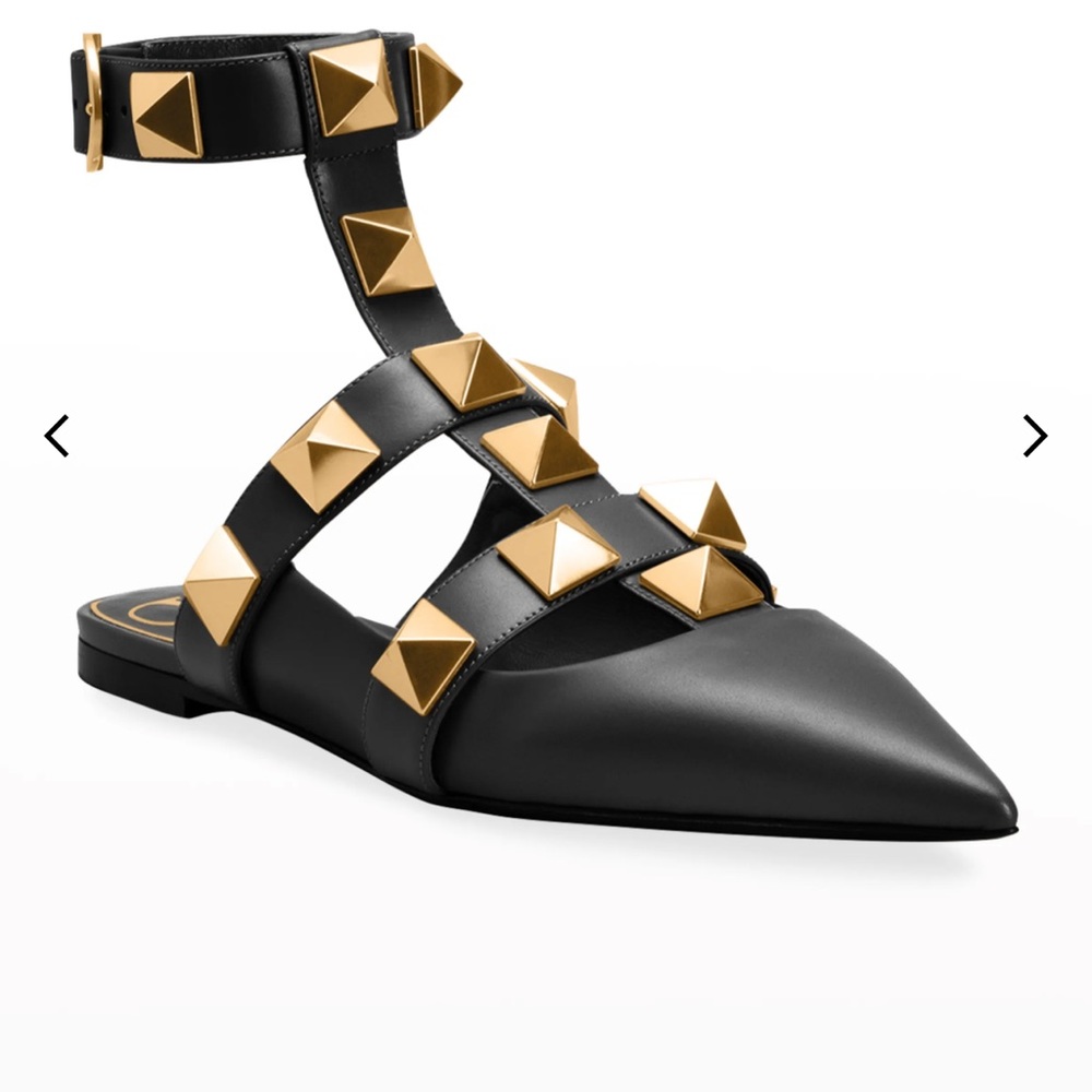 Valentino Rockstud Sandal Flats